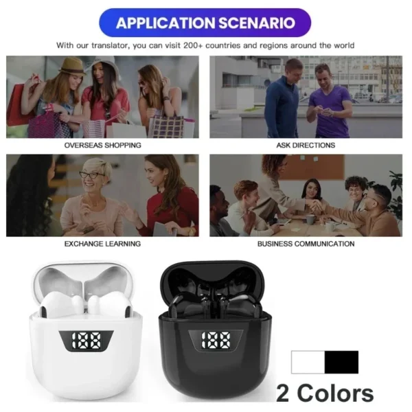 Bluetooth5 Voice Translator Earbud,Wireless 144Language Translate Earphone Real Time Smart Travel Voice Translation Headphone - Image 5